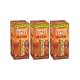Nature Valley Sweet and Salty Granola Bars Peanut dipped in Peanut Butter Coating, 48 Bars (3 Boxes)