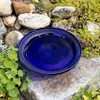 Achla Designs Crackle Glass Bowl, 12-in, Cobalt Blue