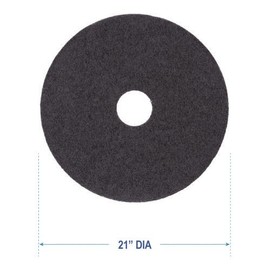 Boardwalk BWK4021BLA 21 in. Diameter Stripping Floor Pads - Black (5/Carton)