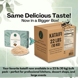 Roasted Kataifi Shredded Fillo Dough 5kg (11 lbs) – Pre-Toasted Kadayif for Dubai Chocolate Bar, Kunafa, Knafeh & Middle Eastern Desserts – Bulk Pack, Ready to Use, Vegan, Made in Turkey