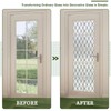 VELIMAX Frosted Black Lattice Window Film Static Cling Window Privacy