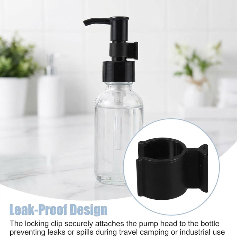 20 Pack Pump Lock Clip for Cosmetic Dispensers (Medium),Travel Lotion