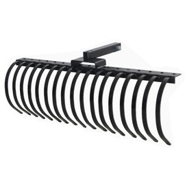 GarveeTech Landscape Rake 49 Inch, Pine Straw Rake with 18 Tines and 2-Inch Receiver, Applicable to Lawn Tractors or ATV/UTV
