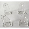 Blinds Hold Down Brackets 4 Pack, Clear Plastic Bottom Rail