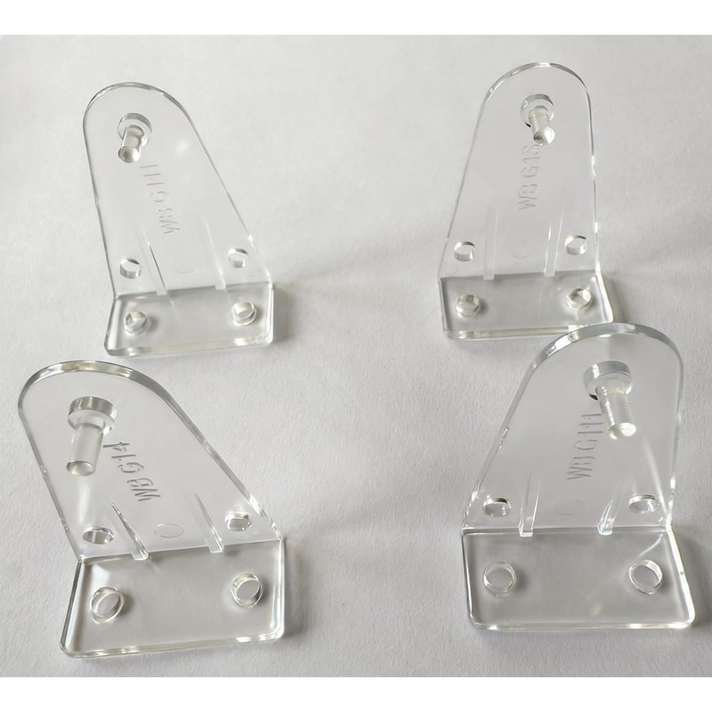 Blinds Hold Down Brackets 4 Pack, Clear Plastic Bottom Rail