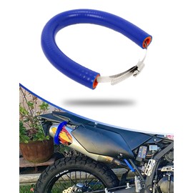 NACORE Motorcycle Exhaust Pipe Muffler Protector Ring Universal for Motorcycle, Dirt Bike, Street Bike, 25.2'' BLUE