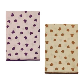 Pemilosci 2 Pack 100% Cotton Bandana Headband, Head Wrap, Protective Coverage, Hankies, Hair Neck Scarf for Men, Women, Cowboy 23 x 23 inch - (FMB014-Heart)