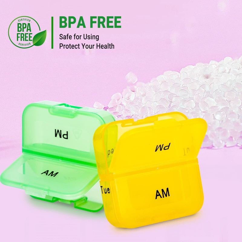Zoksi Weekly Pill Organizer 2 Times a Day, Black 7