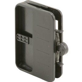 Prime-Line A 147 Sliding Screen door Handle and Internal Latch, Black Plastic (1 Set)