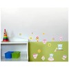 15 Piece Cute Owls Wall Sticker Set for Children's Bedroom
