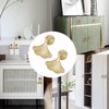 HARY 12 PCS Ginkgo Leaf Shape Knob Gold Drawer Knobs,Handles