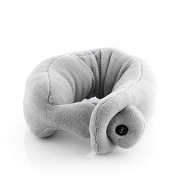 Vibrating Massage Pillow Soft Vibrating Massaging Neck Pillow Massage Therapy Cushion Home Office Travel Use for Relax Muscles Relieve Stress