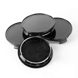 Rhinotuning 4pcs 75mm(2.95in)/69mm(2.72in) Wheel Center Caps Black Base for M608#610C 6010K74#2204000125 S300 W230-C230 C B Wheel Rims