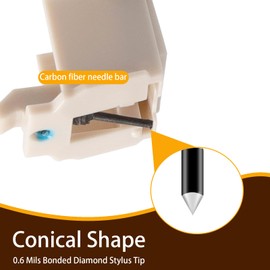 loghohu Record Player Needles Replacement Audio Technica Needle Audio Technica StylusReplacement with Stylus Cleaning Brush Replacement Stylus for AT-LP60 AT-LP60USB Vinyl Record Player