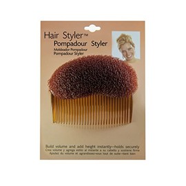 Pompadour Comb Hair Styler Brown Set of 2
