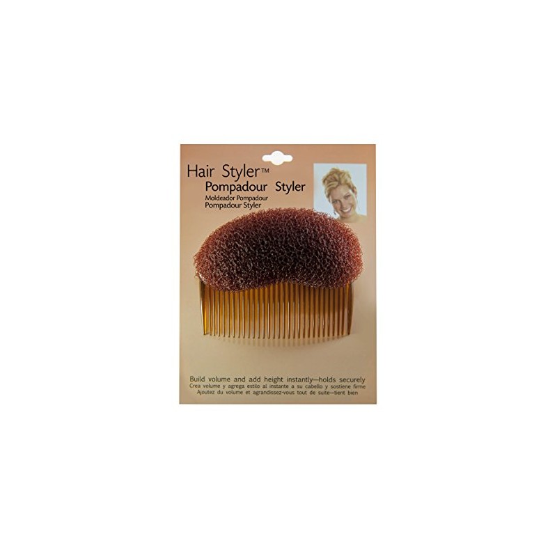 Pompadour Comb Hair Styler Brown Set of 2