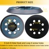 Sander Pad for Dewalt Sander, 5" 8 Hole Hook and