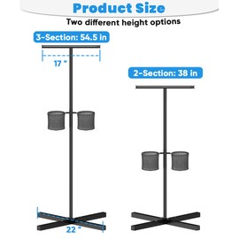 Queension Scoreboard Flipper with Stand, Cornhole Scoreboard with Drink Holder for Corn Hole Games, Pickleball Score Keeper, Scoring Board for Basketball Accessories, Team Sports, Black