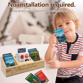 Wood Card Holder for Yoto Card Case for Yoto Mini Player Cards,Player Holder,Compatible with Yoto Mini,Storage Box with Player Slot and Card Slots,Space&Time Saver,Ideal for Childern Room(Only Box)