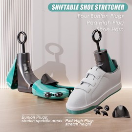 Repacego Blue Shoe Stretcher Shoe Trees for Men Women, Adjustable Length Width Shoe Expander Shoe Stretcher Wide Feet (1PCS)