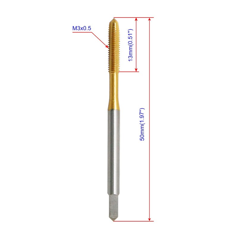Aopin M3 x 0.5 Taper Hand Tap HSS Metric High
