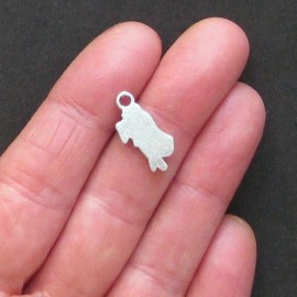 Unbranded 6 Basketball Charms Antique Silver Tone Player Dribbling - SC1065