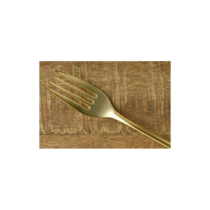 Tsubame 三条 retoroeregante Matte Gold Dessert Fork