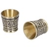 2pcs Embossed Pattern Retro Wine Cup Household Drinking Wine Glass