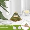Hopeseed Orgone Pyramid for Positive Energy, Orgonite Natural Peridot&White Crystal