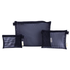 Travel Toiletry Bag, Set of 3 Makeup Cosmetic Bag, Mesh Bag Travel Cosmetic Accessory Personal Carry Storage Case Organizer, Travel Wash Bag for Women and Girls