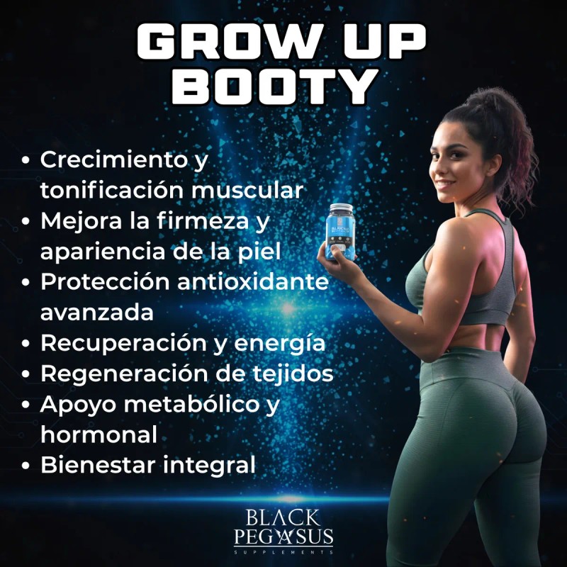 Suplemento Nutricional Péptidos Colágeno Cápsulas Glúteos Black Pegasus 90 Unidades