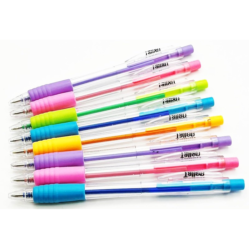 8 Ballpoint Pens Set Soft Nonslip Grip Medium Ball Point