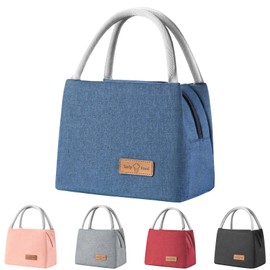 XhjzgcTech Lunch Bag Insulated Lunch Bag Waterproof Lunch Bag Cool Bag Men Women Portable Waterproof Lunch Bag for Women Men Work School Office Picnic Snack Bag (Blue)