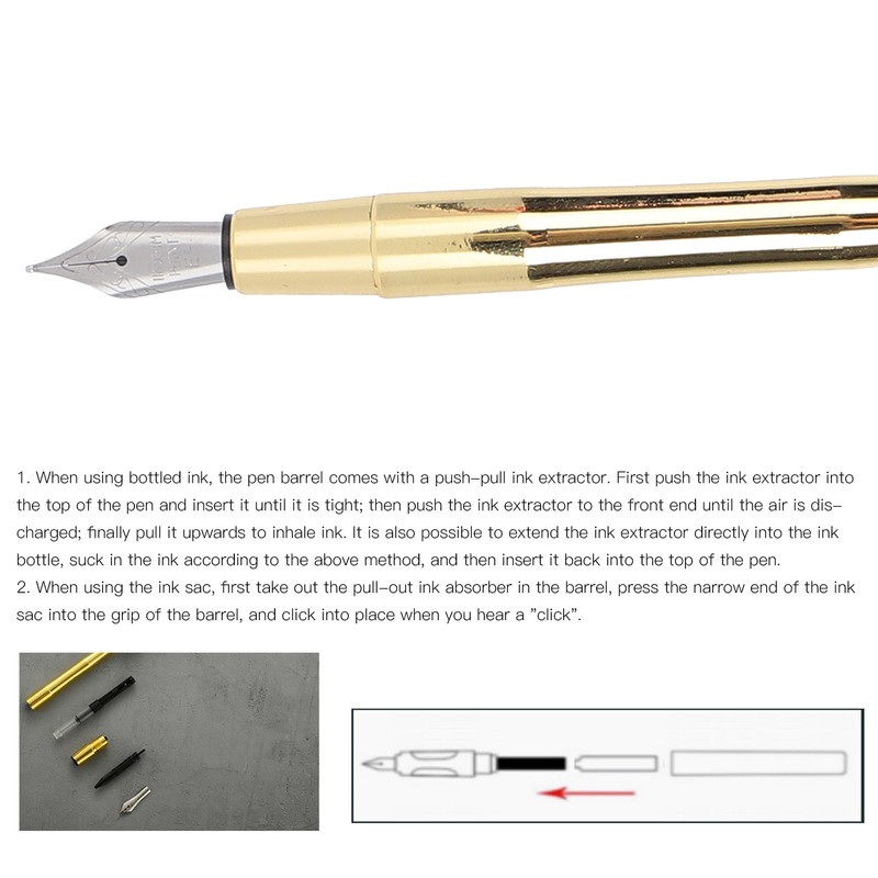 Feather Pen Calligraphy Writing Vintage Set Metal Retro Dip Quill