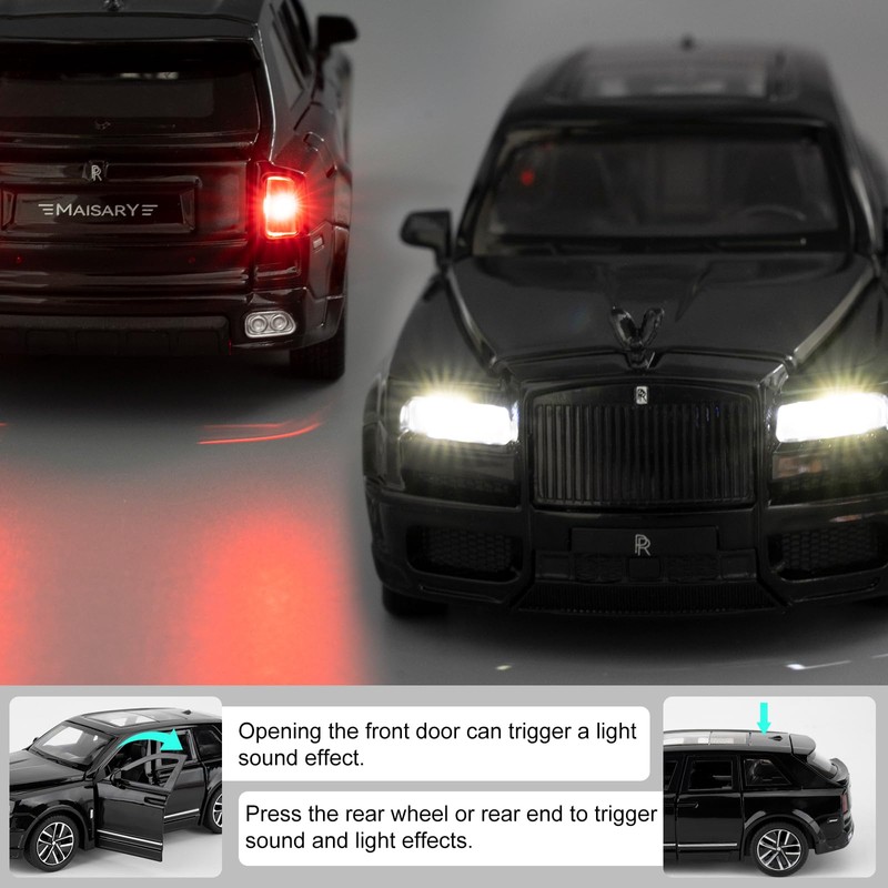 1/32 Rolls-Royce Cullinan Model Car, Toy Car with Sound and