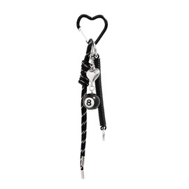 Charm Keychain 8 Ball Dice Bag Purse Charms Cute Backpack Handbags Key Chains Y2k Accessories (8 Ball Black Rope)