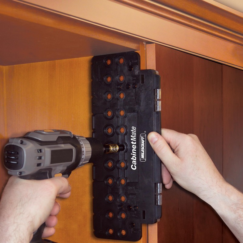Milescraft 7300 Cabinet Kit – Cabinet Hardware Jig, Shelf Pin