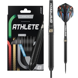 GOAT - Athlete Black Brass Steel Darts 13 G Including 3 Barrels, 3 Flights & 3 Shafts
