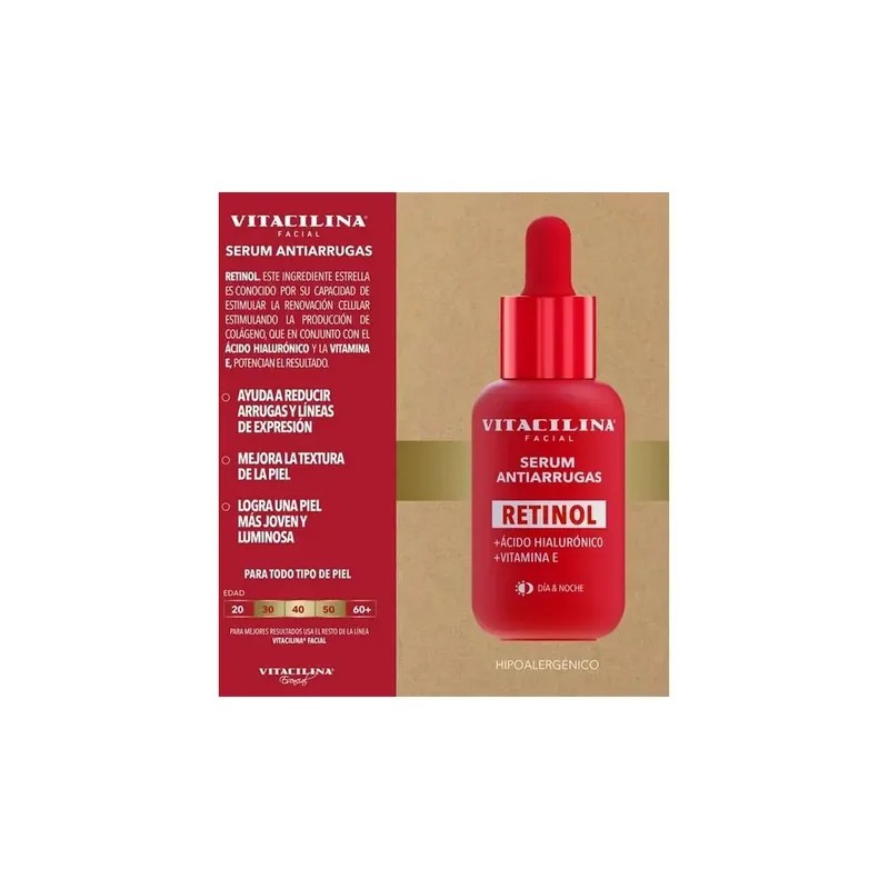 Vitacilina Retinol Facial Antiarrugas Crema Serum Anti-Wrinkle Cream Serum Set