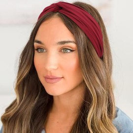 DRESHOW 4 Pack Women Headbands Vintage Elastic Boho Criss Cross Head Wrap Hair Band Cute Hair Accessories