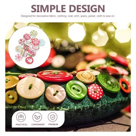 EXCEART Pack of 100 Christmas Wooden Buttons Snowflakes Round Shape Small Buttons Christmas Sewing Buttons with 2 Holes for DIY Christmas Sewing Crafts Scrapbooking Decoration