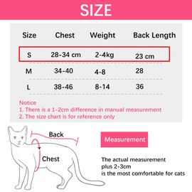 WDEC Cat Bodysuit After Surgery Anti-Leaking for Cat Body Operation Skin Disease Recovery Body Cat Clothing After Castration E-Collar Alternative for Cats Dogs Cat Clothing (S, Pink)