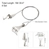 sourcing map Picture Hanging Wire Kit, 4Set 1M Hanging Wire