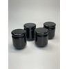 Glass Jars with Lids 4-Pack (6.5 Ounce) | Recyclable Black
