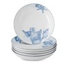 Minh Long Porcelain Plates Set of 6, Blue and White