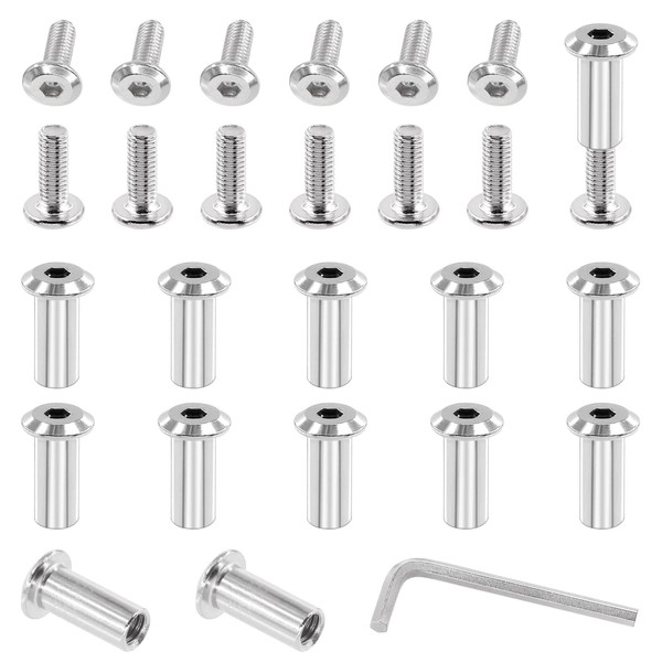 Rustark 12 Sets M6 x 16mm Furniture Joint Connector Bolt