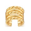 Jewlure 18K Gold-Plated Ring, Women's Fried Dough Twists Multi-Layer Ring,