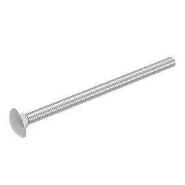 SECCARO M6 x 100mm Carriage Bolt Stainless Steel V2A VA A2 DIN 603 / ISO 8677 Flat Round Head with Square Neck Fully Threaded Pack of 20