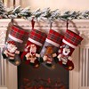 MJARTORIA Christmas Stocking Set of 4 with Santa Claus Snowman