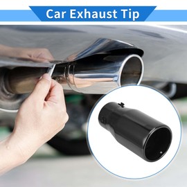 VekAuto 1 Pc Exhaust Tip 1.8" - 3.0" Inlet 3.9" Outlet 7.3" Length Tailpipe Universal Car Bolt on Stainless Steel Titanium Tone Rear